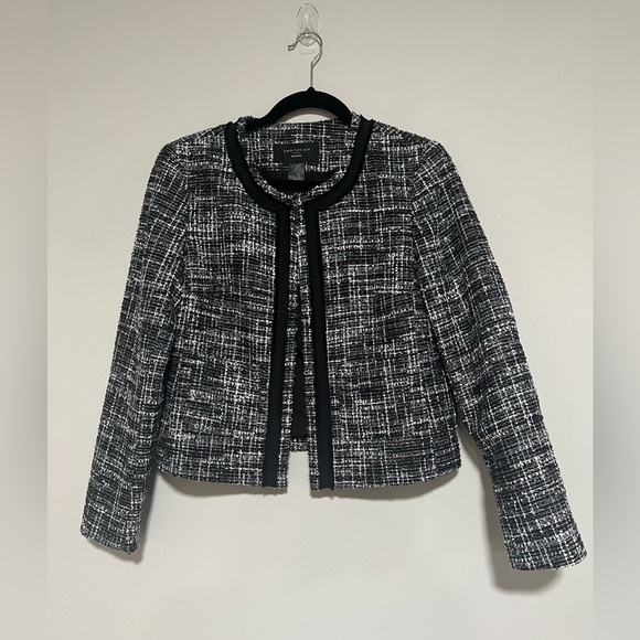 Ann Taylor Factory Other - NWT Ann Taylor Factory Black/Gray Tweed Suit Jacket Skirt 8 Petite Old Money